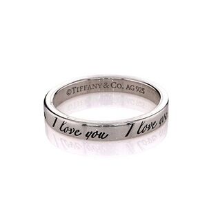 Tiffany & Co Silver I love you ring